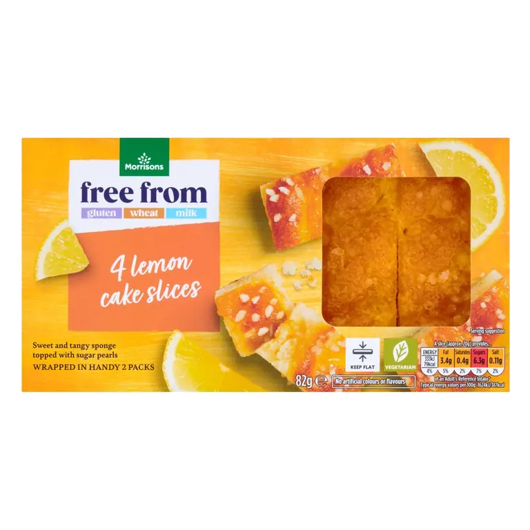 4 Free From Lemon Cake Slices