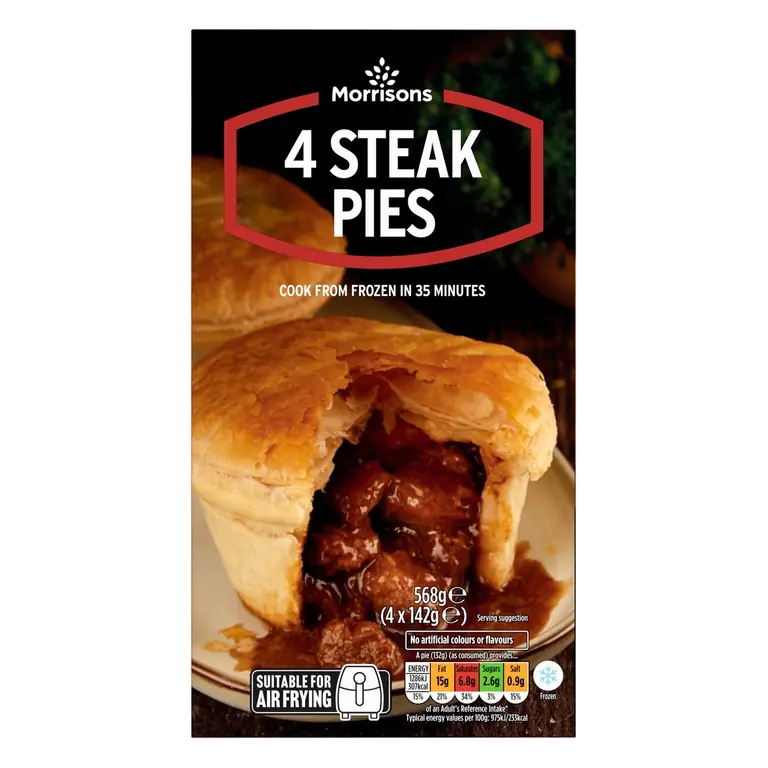 4 Steak Pies 568g