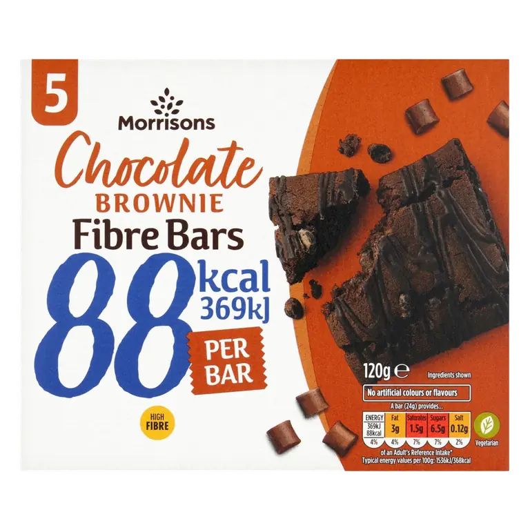 5 Chocolate Brownie Fibre Bars 120g