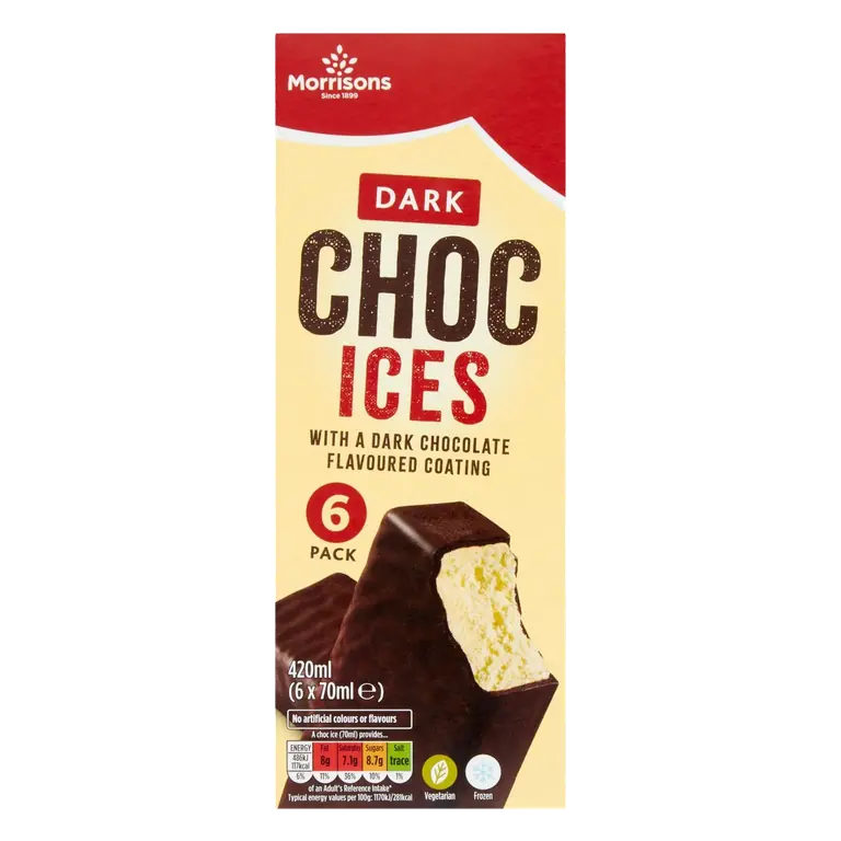 6 Dark Chocolate Ices 420ml