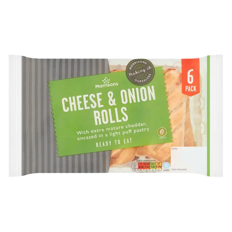 6 Fresh Bake Cheese & Onion Rolls