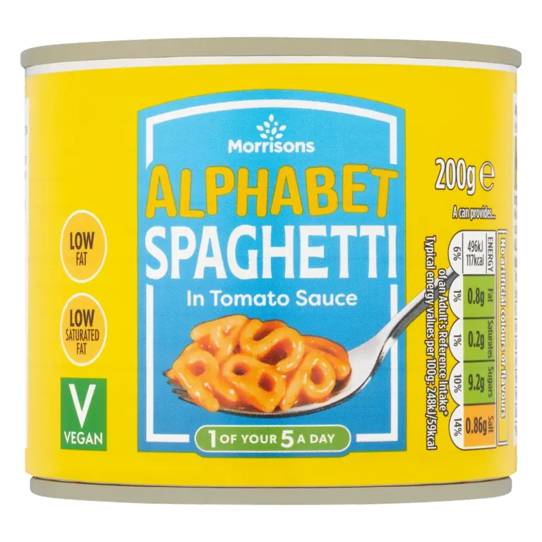 Alphabet Pasta in Tomato Sauce