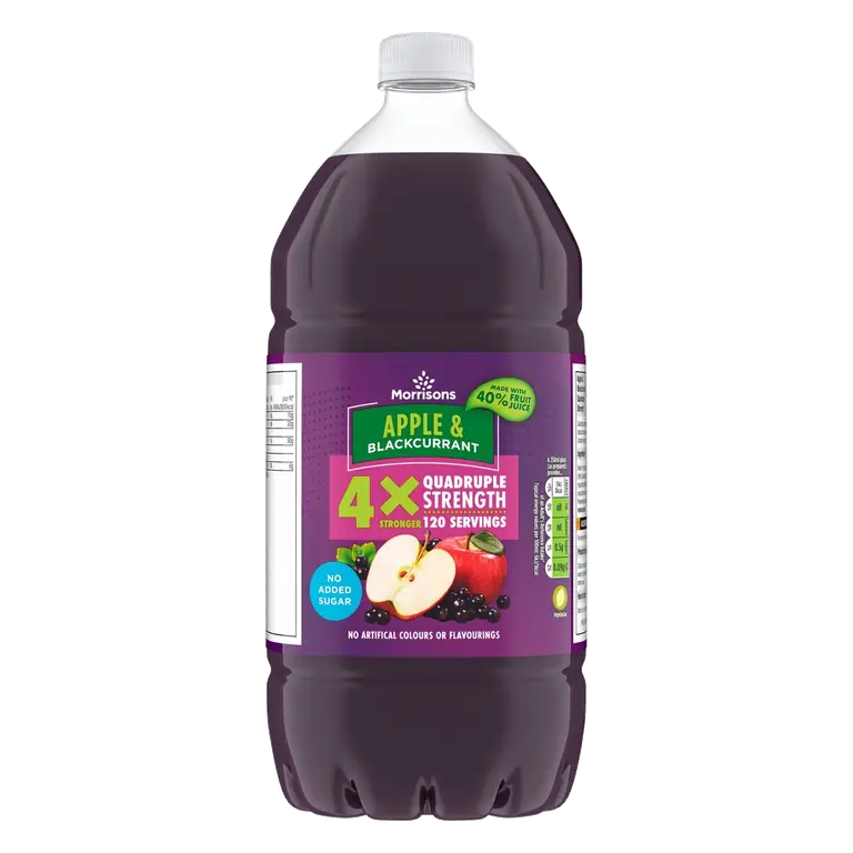 Apple & Blackcurrant Quadruple Strength Squash