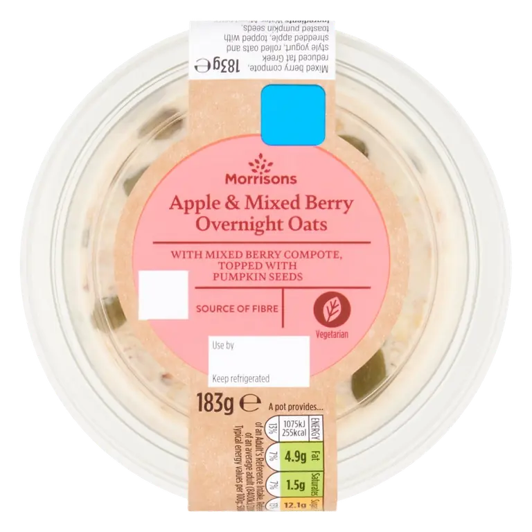 Apple & Mixed Berry Overnight Oats