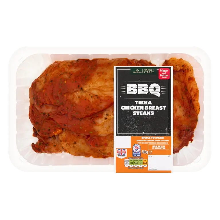 BBQ Tikka Chicken Breast Steaks 700g