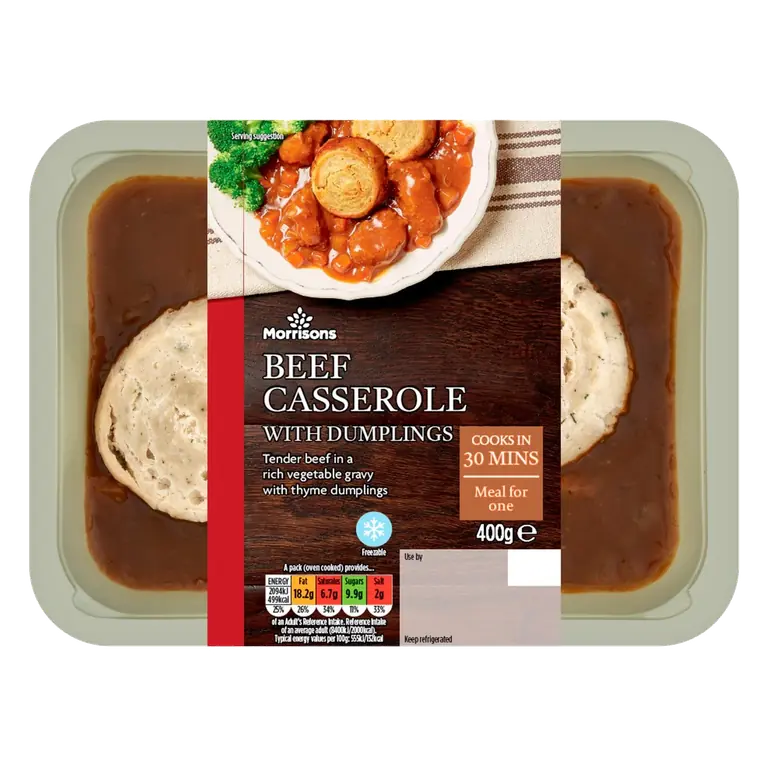 Beef Casserole & Dumplings