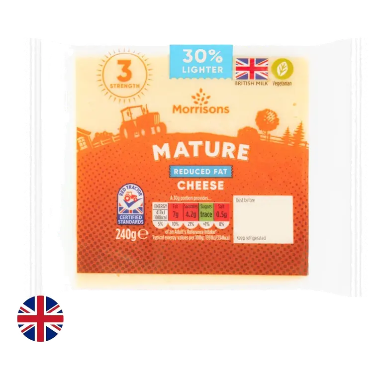 British 30% Lighter Mature Cheese 240g