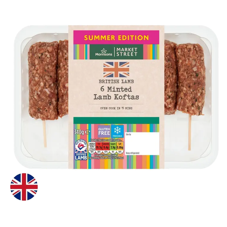 British 6 Minted Lamb Koftas 340g