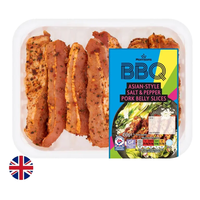 British Asian Salt & Peppered Belly Slices 450g