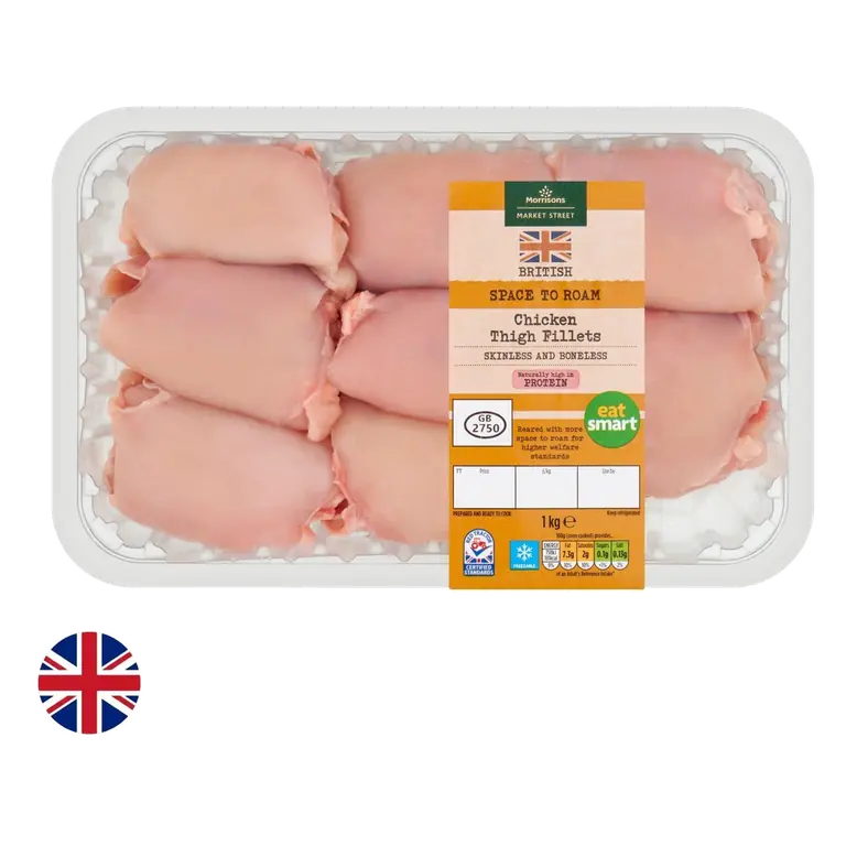 British Boneless Chicken Thigh Fillets 1kg