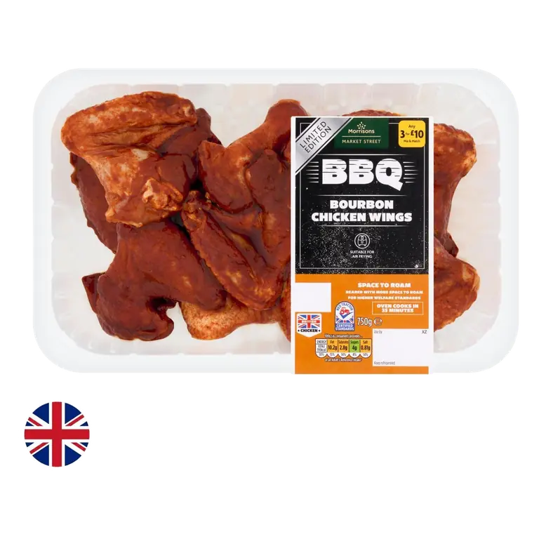 British Bourbon Chicken Wings 750g