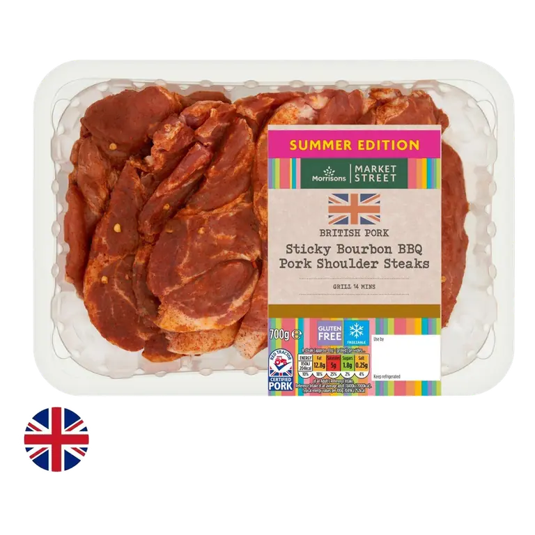 British Bourbon Pork Shoulder Steaks 700g