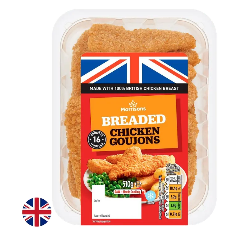 British Breaded Chicken Goujons 510g