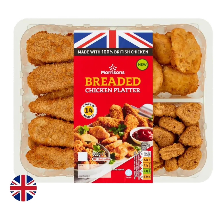 British Breaded Chicken Platter 600g