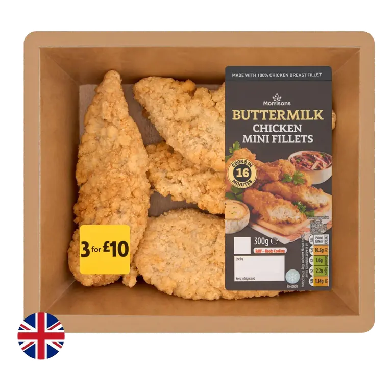 British Buttermilk Chicken Mini Fillets 300g