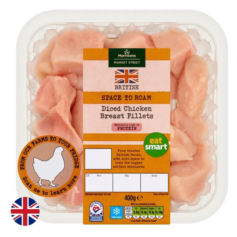 British Chicken Diced Breast Fillets 400g