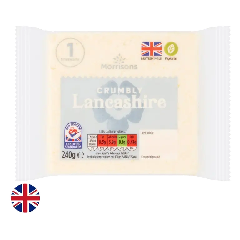 British Crumbly Lancashire Cheese 240g