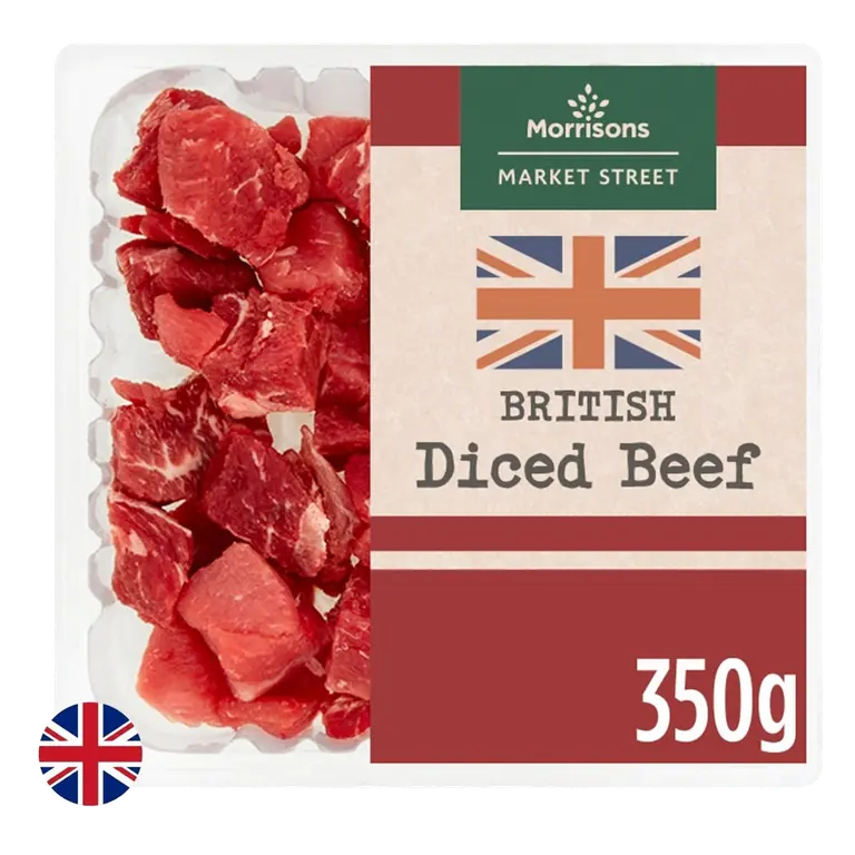British Diced Beef 350g