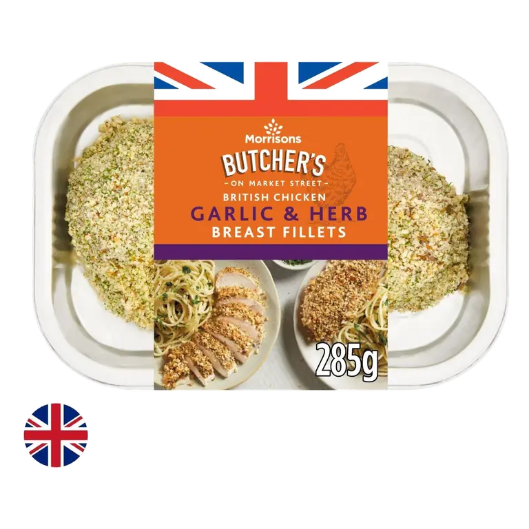 British Garlic & Herb Crumb Breast Fillets 285g
