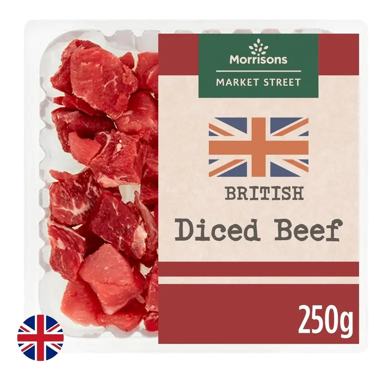 British Lean Diced Beef 250g
