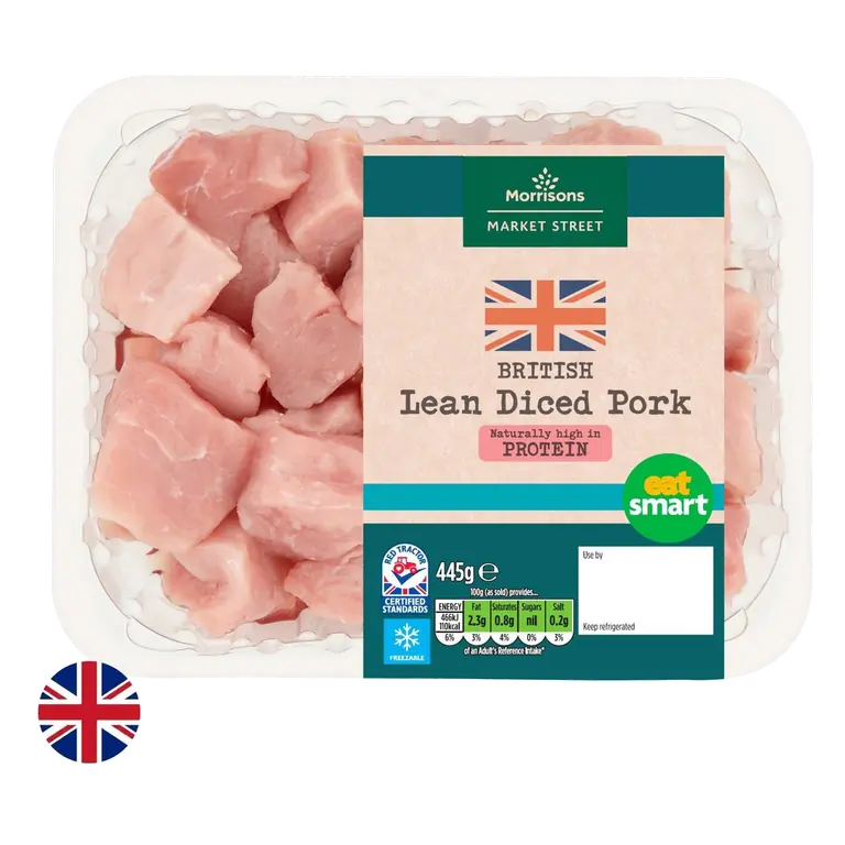 British Lean Diced Pork 445g