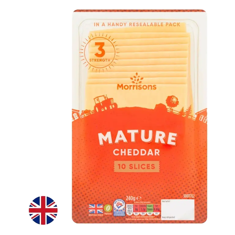 British Mature Cheddar Slices 240g