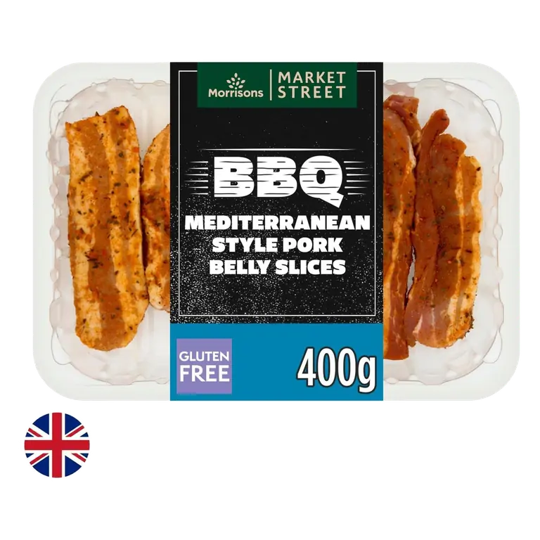 British Mediterranean Pork Belly Slices 400g