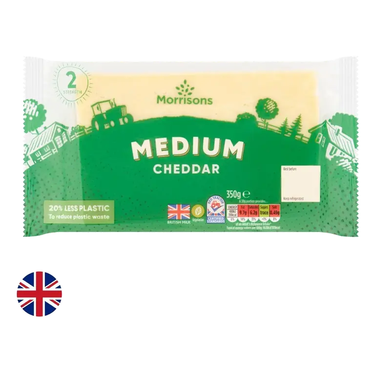 British Medium White Cheddar 400g