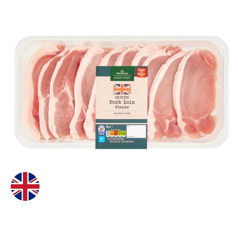 British Pork Loin Steaks 1kg