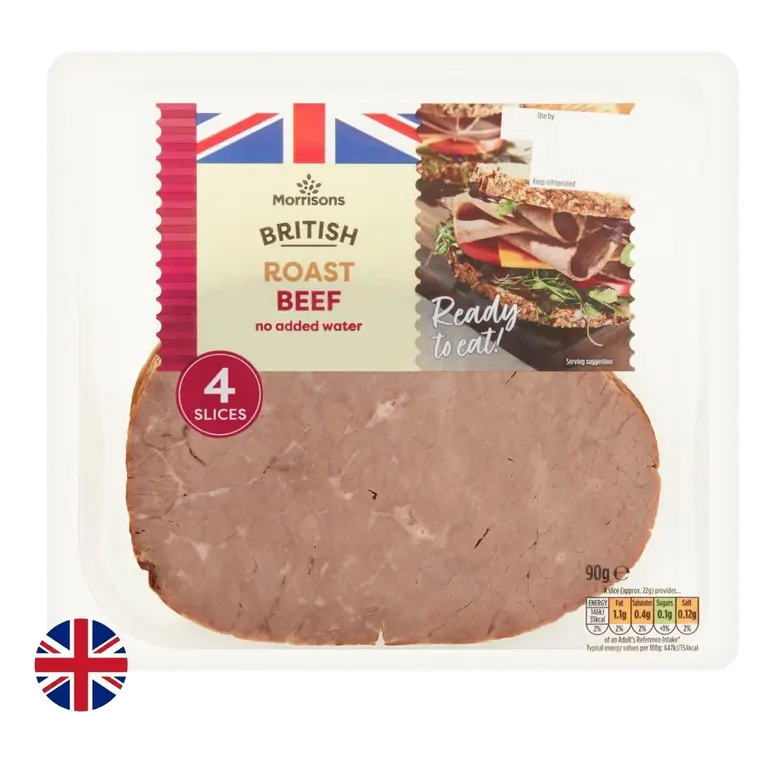 British Roast Beef Slices 90g