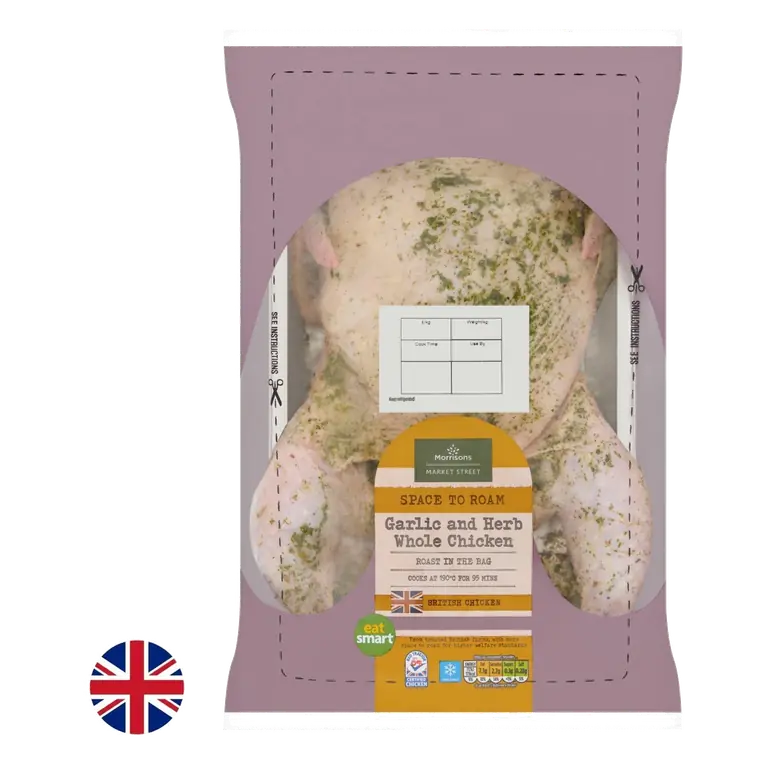 British Roast In The Bag Garlic & Herb Whole Chicken 1.6kg