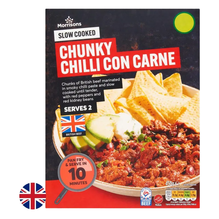 British Slow Cook Chunky Beef Chilli Con Carne 450g