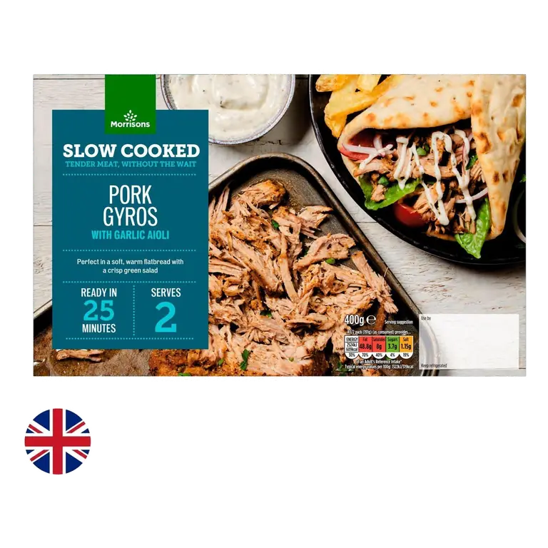 British Slow Cooked Pork Gyros 400g