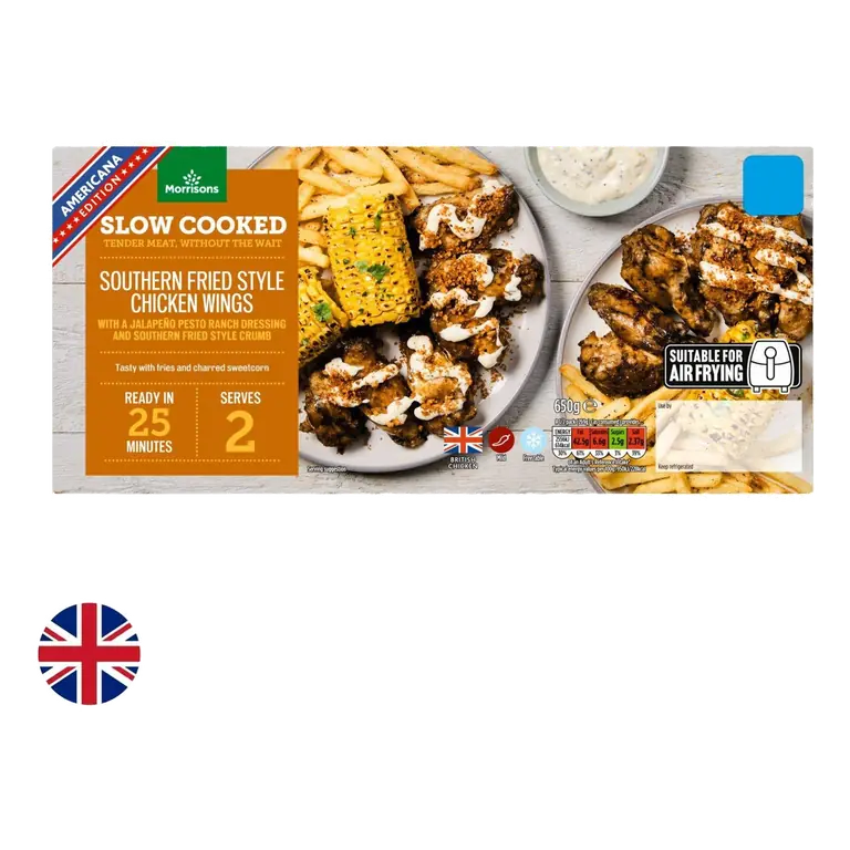 British Slow Cooked Southern Fried Chicken Wings 650g