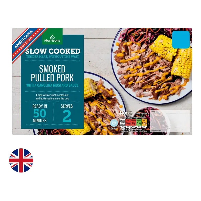 British Smoked Pulled Pork With Carolina Sauce 440g