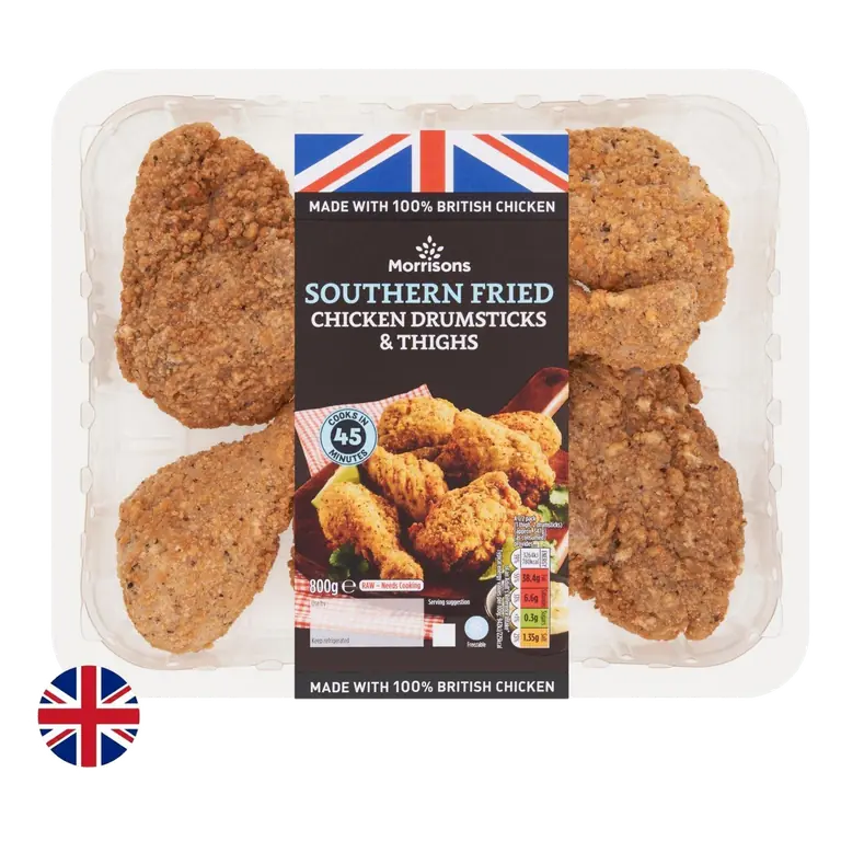 British Southern Fried Chicken Portions 800g