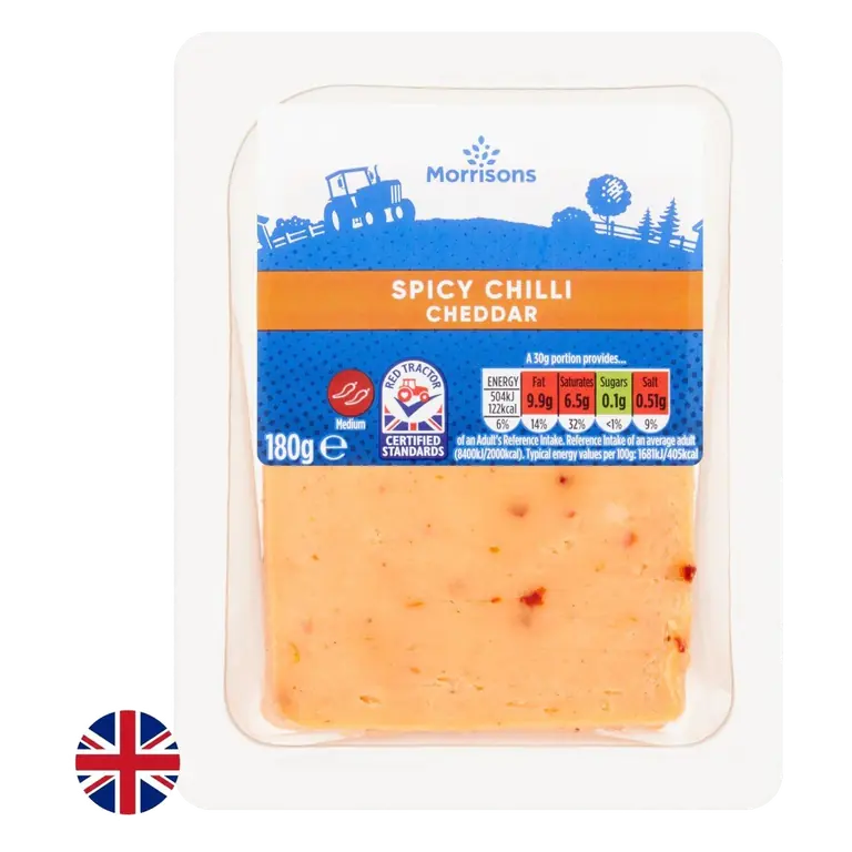 British Spicy Chilli Cheddar 180g