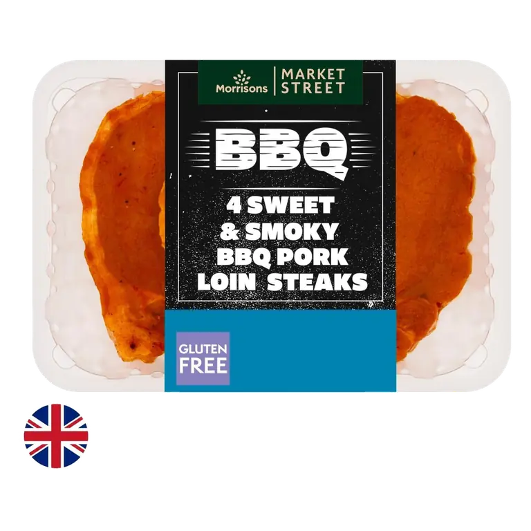 British Sweet & Smokey Bbq Pork Loin Steaks 400g