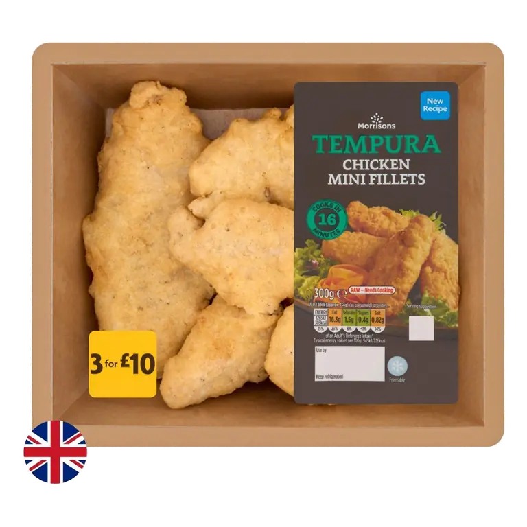 British Tempura Chicken Mini Fillets 300g