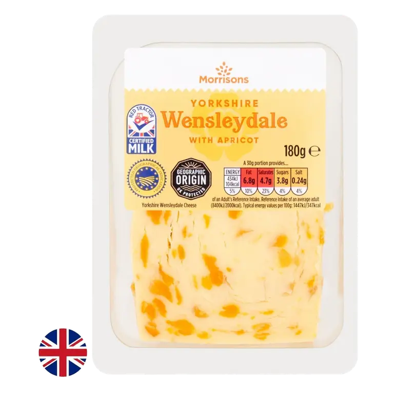 British Yorkshire Wensleydale With Apricot 180g