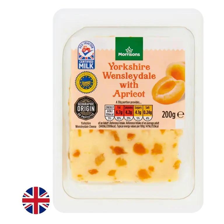 British Yorkshire Wensleydale with Apricot 200g