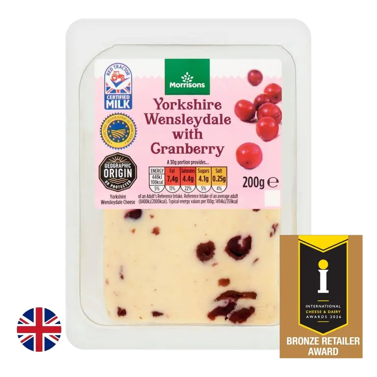 British Yorkshire Wensleydale with Cranberry 200g