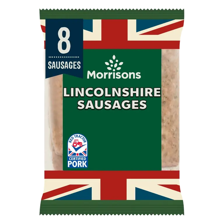 Butcher's Style 8 Thick Lincolnshire Sausages 454g
