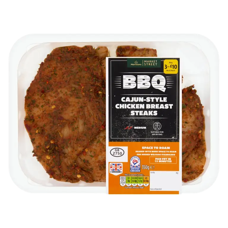 Cajun Style Chicken Breast Steaks 350g