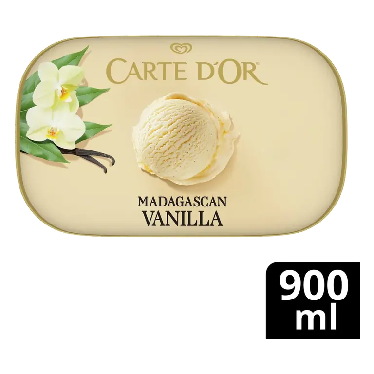 Carte D'or Madagascan Vanilla Ice Cream Tub 900ml
