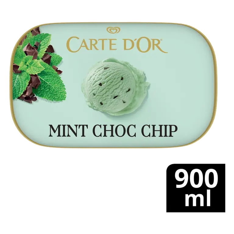 Carte D'Or Refreshing Mint Choc Chip Ice Cream Tub 900ml