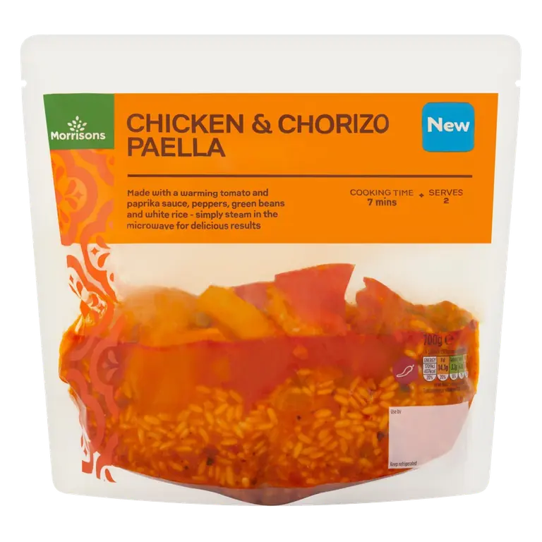 Chicken & Chorizo Paella Fresh Meal Bag for 2 700g