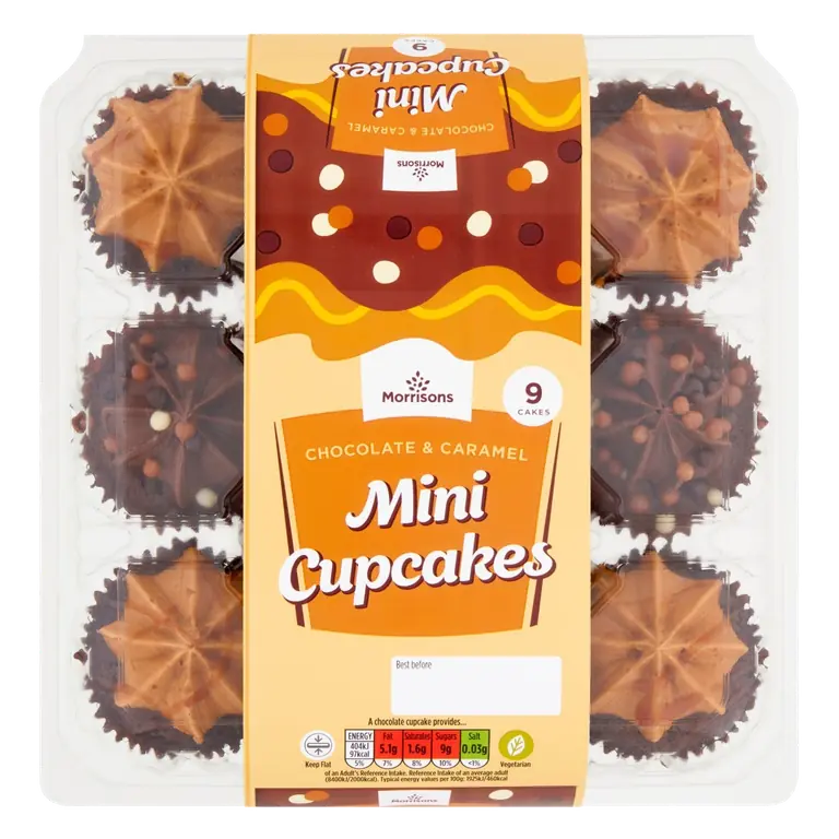 Chocolate & Caramel Mini Cupcakes