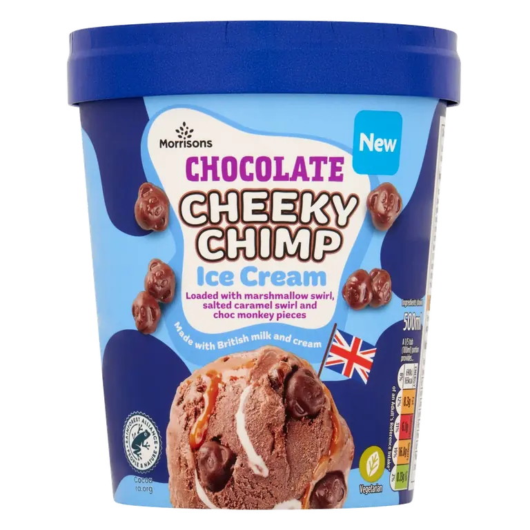 Chocolate Cheeky Chimp Ice Cream 500ml
