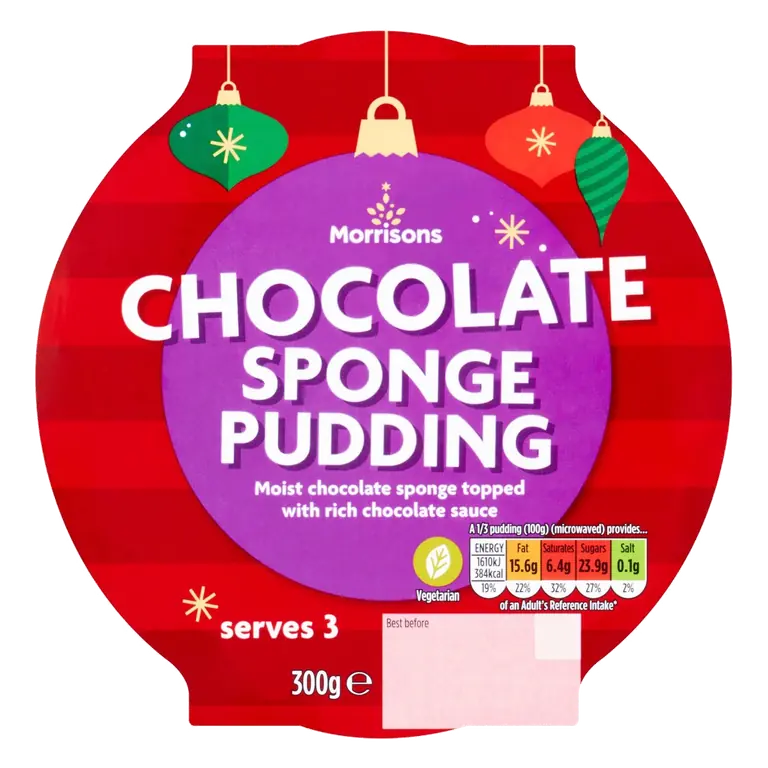 Chocolate Sponge Pudding Serves 3